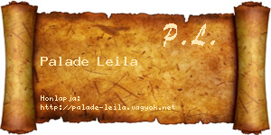 Palade Leila névjegykártya